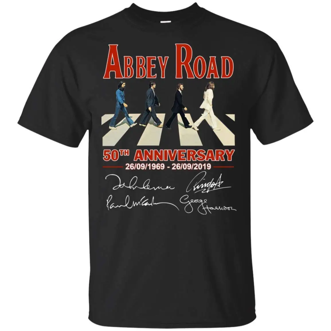 TrendCL Abbey Road 50-летняя футболка Bea tles фирменная 1969-2019 модная с короткими рукавами |