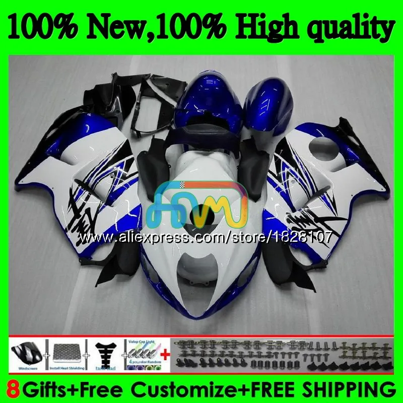 Корпус для SUZUKI Hayabusa GSXR 1300 GSXR1300 96 97 98 99 01 48BS. 34 GSXR-1300 1996 1997 1998 синий белый 1999 2000 2001 обтекатель - Цвет: No. 1