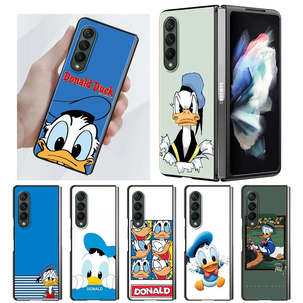 Samusng Galaxy Case for Samsung Z Fold3 Folding Shell Black Cover Fold 3 Casing Bag Donald Duck | Электроника