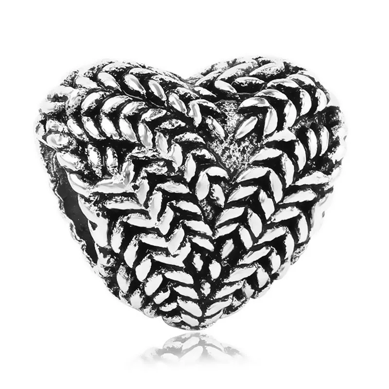 grains heart Серебряные бусины, гранулы, сердце, тыква, фонарь, лягушка, амулеты, сделай сам, бусины для женщин, 925, Pandora, очаровательный браслет, сменные ювелирные изделия - Цвет: grains heart