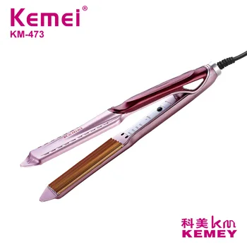 激安 Kemeiふわふわ小波段ボールカーリング電気ストレートクリンパーヘアカーラーヘアアイロンスタイリングツール 38D