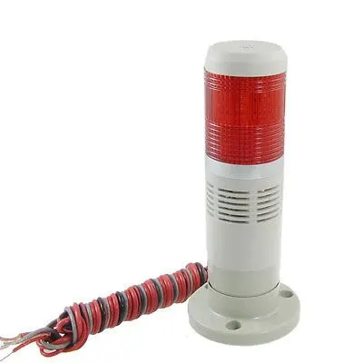 

DC 24V Industrial Red LED Flash Buzzer Alarm Signal Tower Stack Lamp Light