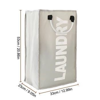 

New Practical Foldable Washing Clothes Laundry Bag Washing Dirty Clothes Laundry Basket Durable Storage Bag with Alloy Handle