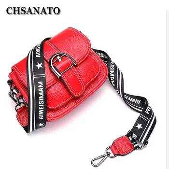 

CHSANATO Crossbody Bags for Women 2020 Small Square Bag Female Fashion Brand Width Strap Shoulder Bag Luxury Messenger Bag