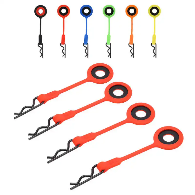 RC Car Body Clips Pins Durable Silicone and Iron RC Car Shell Body Clip