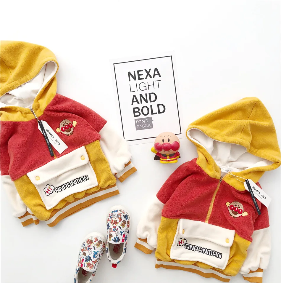 Tonytaobaby/новая осенне-зимняя одежда для мальчиков и девочек; детская одежда; бархатные толстовки на молнии для детей