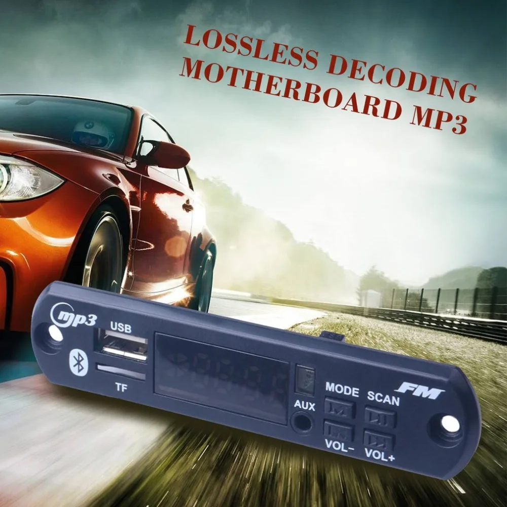 Автомобильный аудио USB TF FM радио модуль беспроводной 5 в 12 В MP3 WMA декодер доска MP3 плеер с пультом дистанционного управления для автомобиля