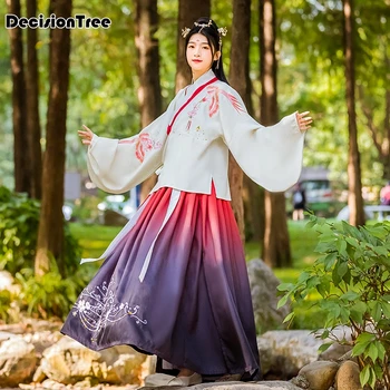 

2020 high quality designer chinese ancient tang dynasty queen tailing costume guzheng show clothing women hanfu chinese photogra