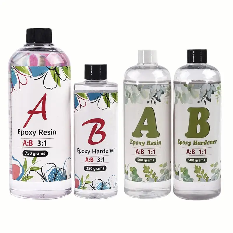 Прозрачный кристаллический клей AB эпоксидная смола высокая клейкость 3:1 1:1 УФ