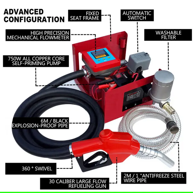 Dww-12v Pompe Huile, Pompe Carburant Avec Clip Huile Diesel Huile De Chauffage  Pompe Submersible Eau Transfert De Carburant Allume-cigare Avec Filtre