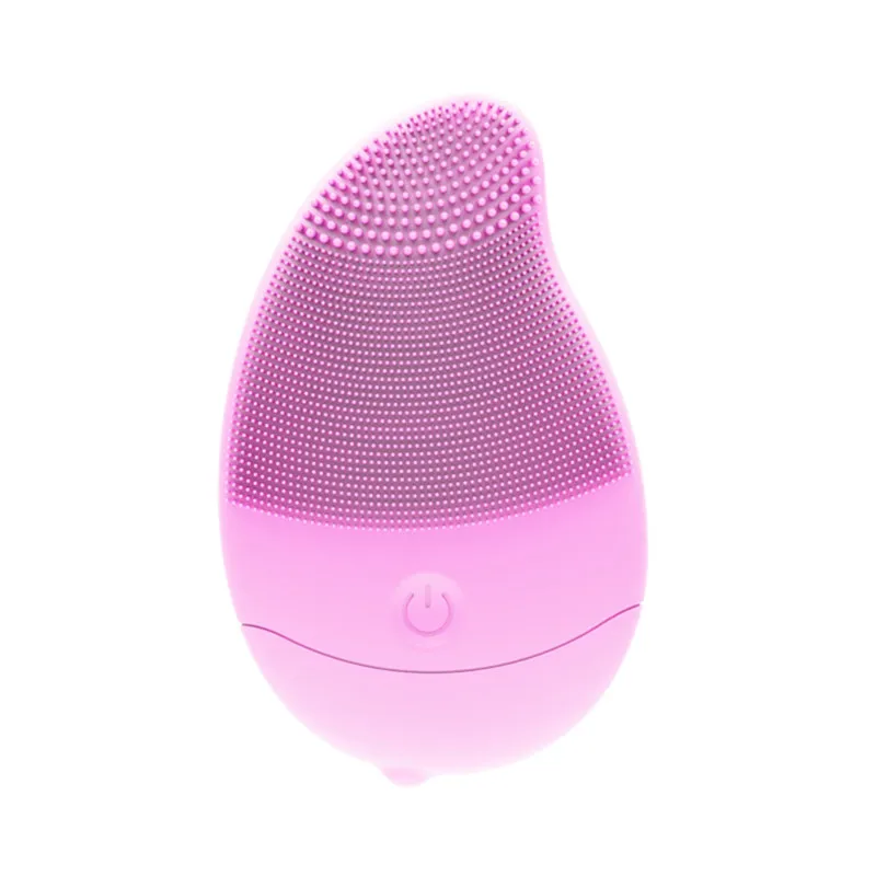 USB электрическая щетка для чистки лица устройство для глубокой очистки Водонепроницаемая силиконовая щетка для очищения лица Массаж Уход за кожей 40#89 - Цвет: pink