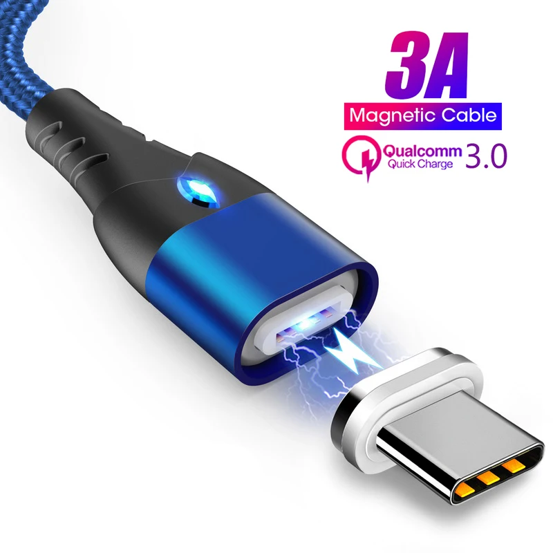 

Magnetic Adsorption USB Charging Cable Micro Type C Lighting For iPhone X Fast Charge Charger Cord For Xiaomi Mobile phone Cable