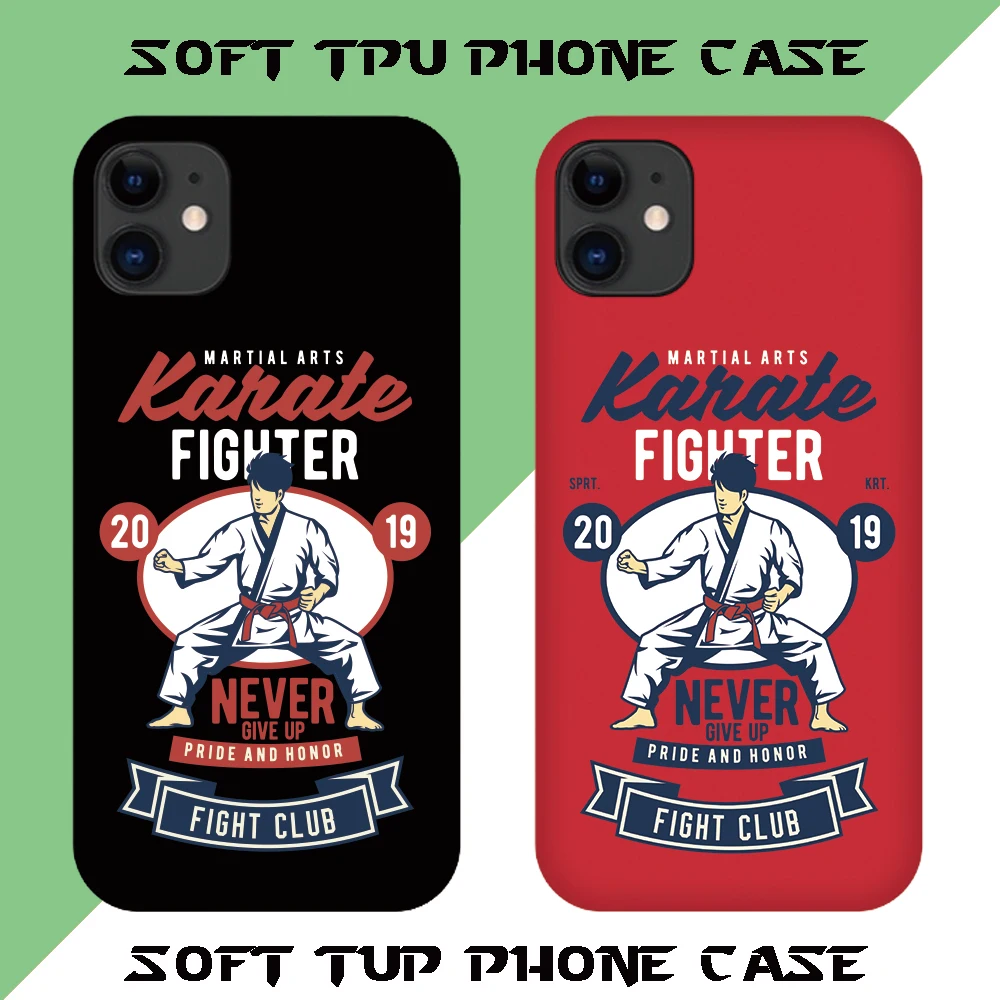 Tide Japan Karate fighter Мягкий ТПУ чехол для телефона iPhone 11 Pro X XS XR XSMAX 7 8 6 Plus корейский стиль