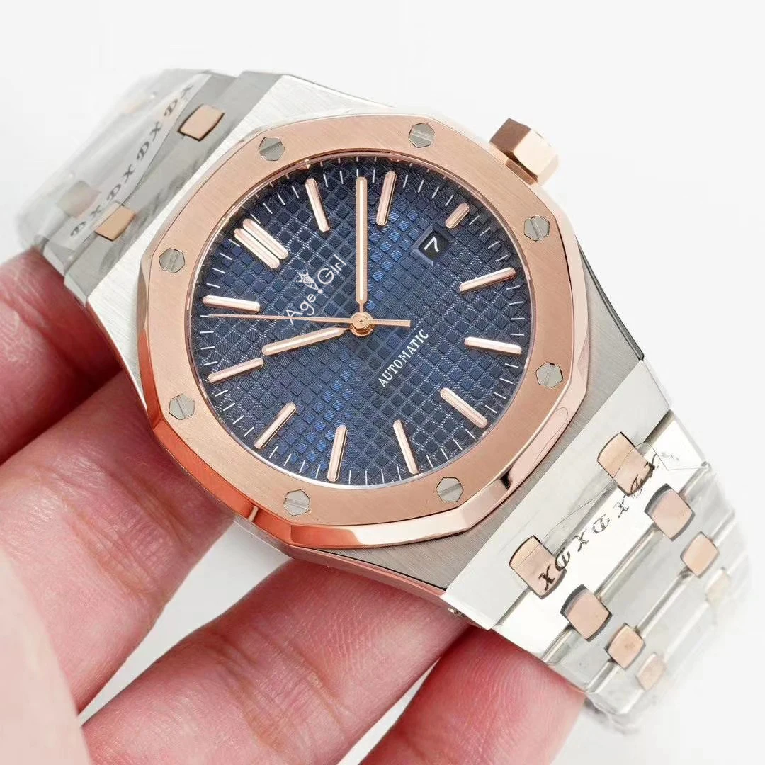 

Famous Brand New Men Watch Stainless Steel Automatic Mechanical Sapphire Back See Through Black Blue Rose Gold Limited Sport AAA