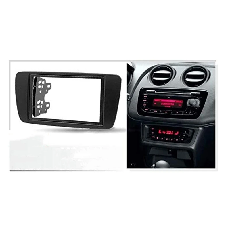 2 DIN  CD Ʈ г ׷ ̽  ڵ  г Fascia for SEAT Ibiza 2008 +
