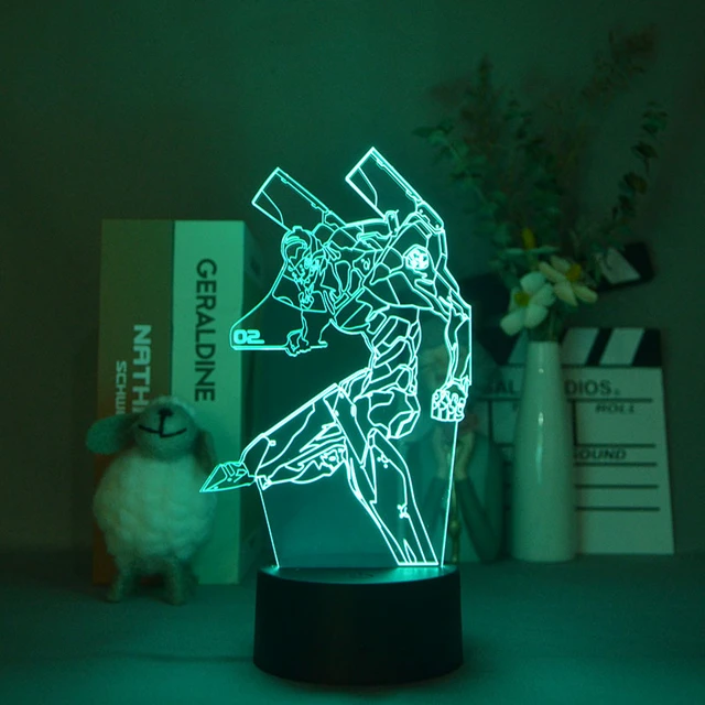 EVA-02 Light Anime Figure RGB 3D led Night Light Birthday Gift for Friend  Desktop Lamp Manga Table Decor NEON GENESIS Figurine - AliExpress