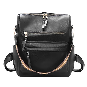 

Women Backpack Large School Bags for Teenage Girl Shoulder Bag Vintage PU Leather Backpacks Multifunction Casual Travel Rucksack