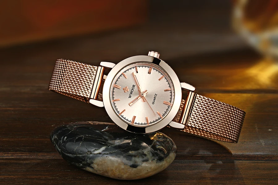Mode décontracté femme montre résistant à l'eau femme montre-Bracelet en acier inoxydable dames Quartz Bracelet montre fille cadeau_voghion.com