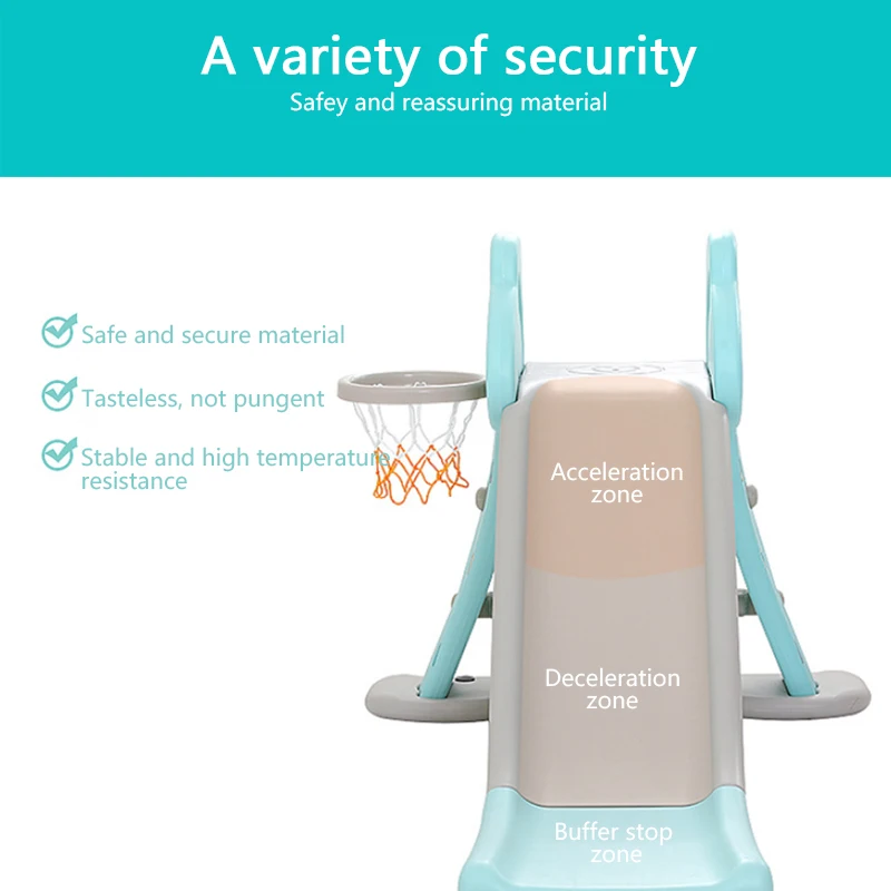 Детская горка, комбинация для детей, для улицы, для дома, для детского сада, с баскетбольной коробкой, детская игровая площадка, Многофункциональная игрушка M018