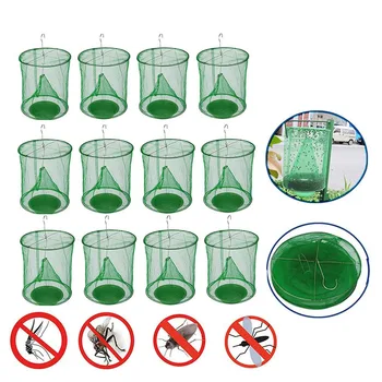 

12Pcs Ranch Fly Trap, Flay Catcher, Most Effective Trap Ever Made with Food Bait Flay for Outdoor, Farms and Park