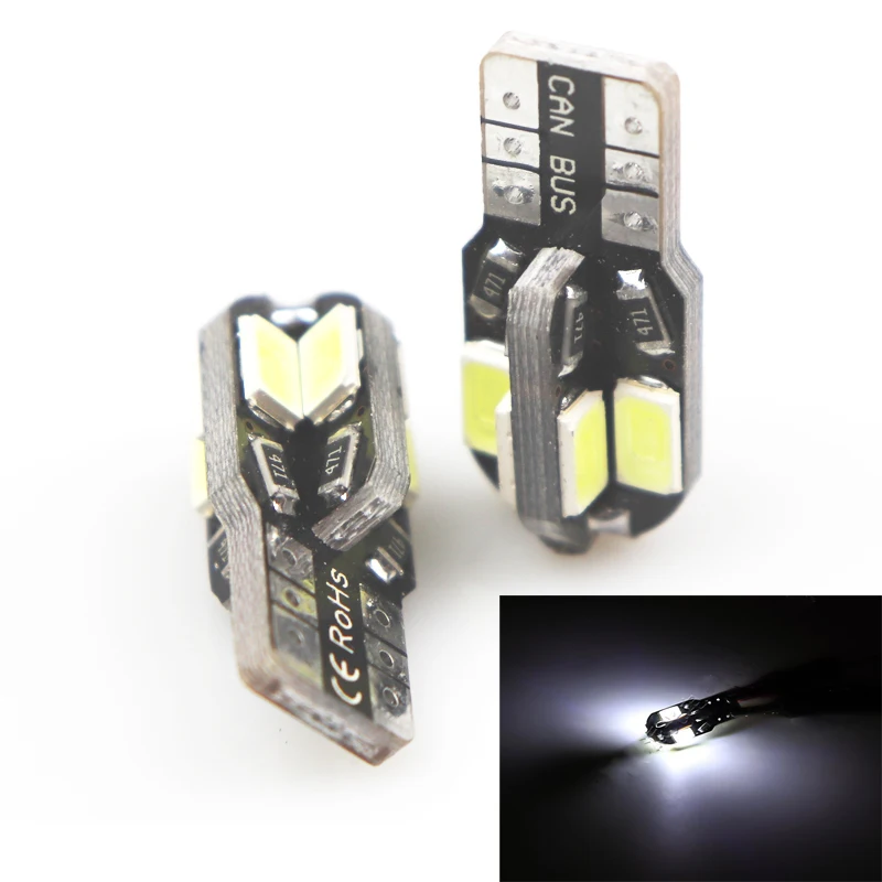 

4PCS T10 Led Car Interior Bulb Canbus T10 White 5730 8SMD LED 12V Car Side Wedge Light White Lamp Bulb Car Styling