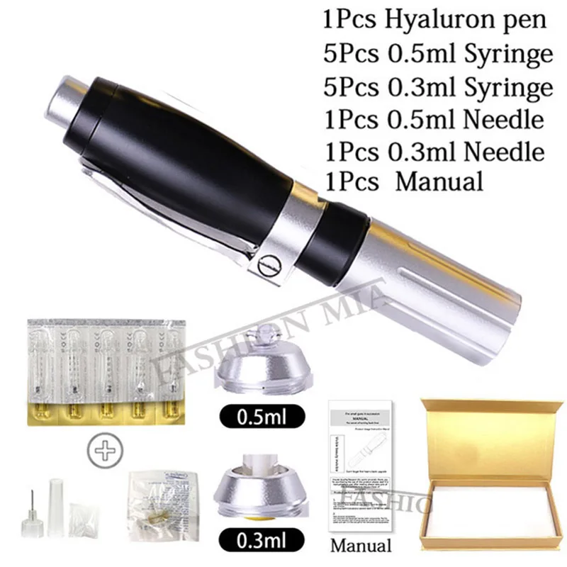 

Hyaluronic Acid Pen 0.3/0.5ml Disposable Sterile Syringe Ampoule Head for Atomizer Injection Gun Wrinkle remove Lip Filler