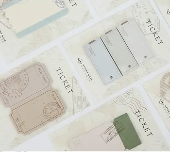 

Vintage Ticket Fashion Sticky Notes Cool Index Sticker 30 Sheets 85mm*120mm