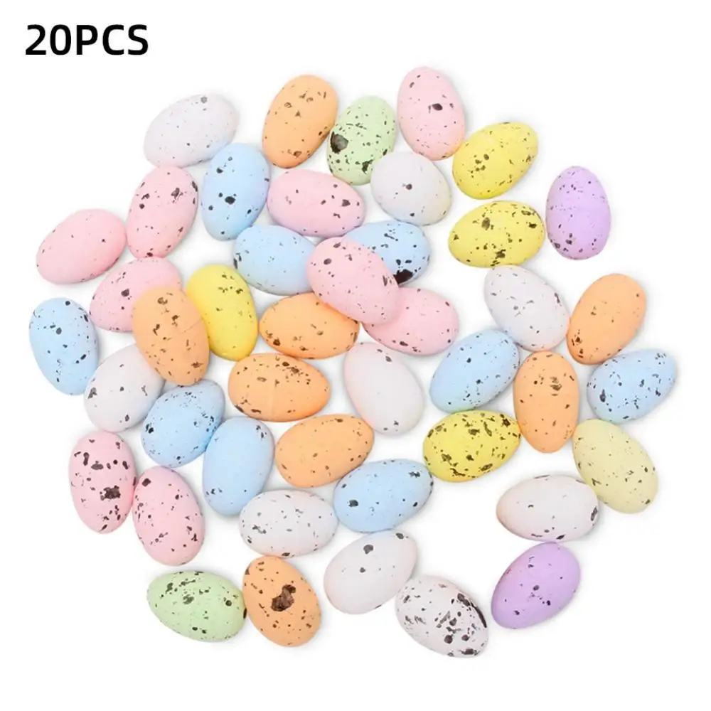 

20Pcs Easter Eggs Foam Bright Color Artificial Bird Pigeon Egg Home Party Favor Decor Christmas Decor Garland Decoration Crafts