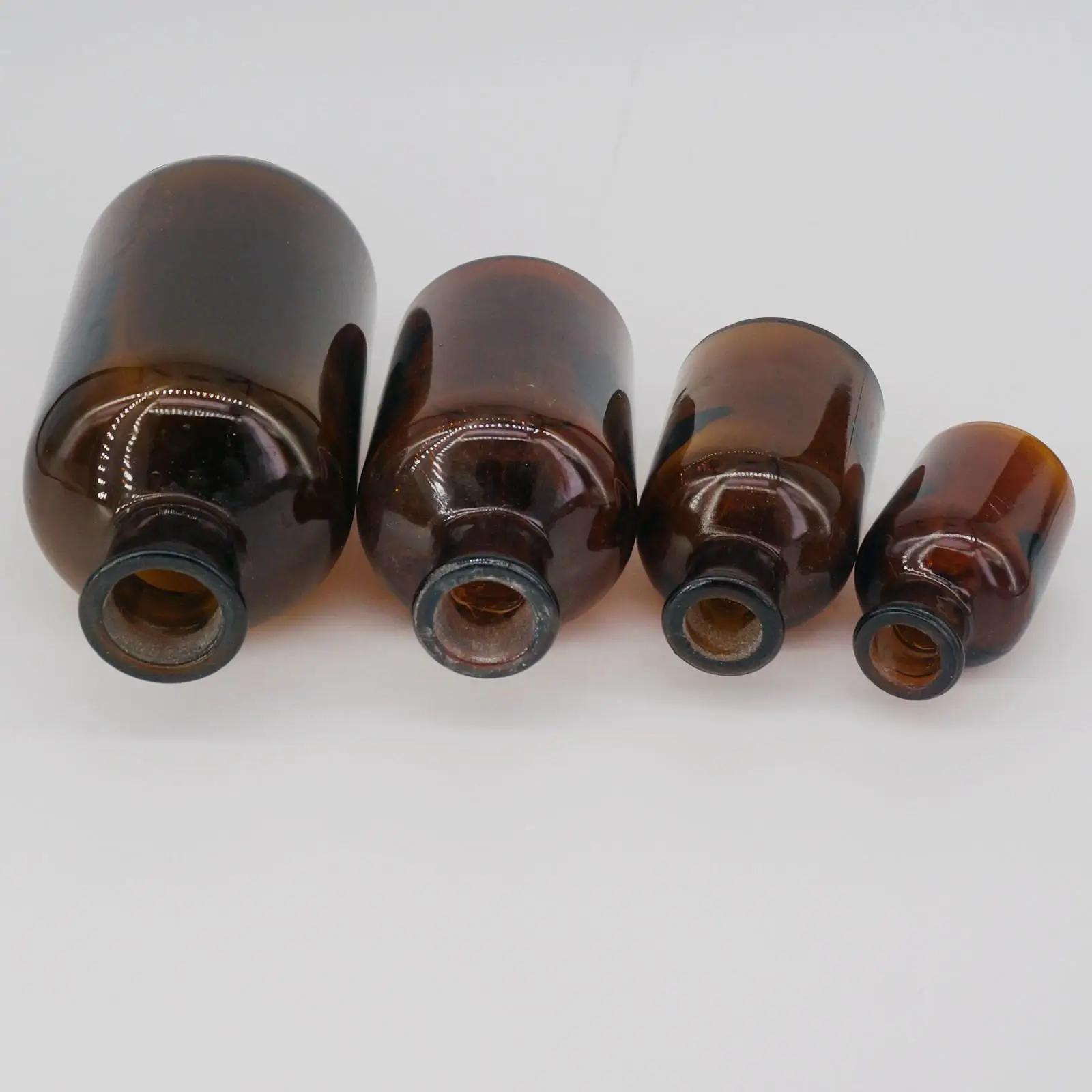 30/60ml Narrow Mouth Reagent Bottle Brown Amber Glass with Ground in Glass Stopper Lab Chemistry Glassware