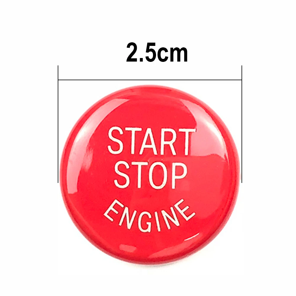 Start Button Push Button 3D Carbon Fiber Vinyl Stop Button Replace Upgrade Car-Styling Car Decoration E Chassis ABS