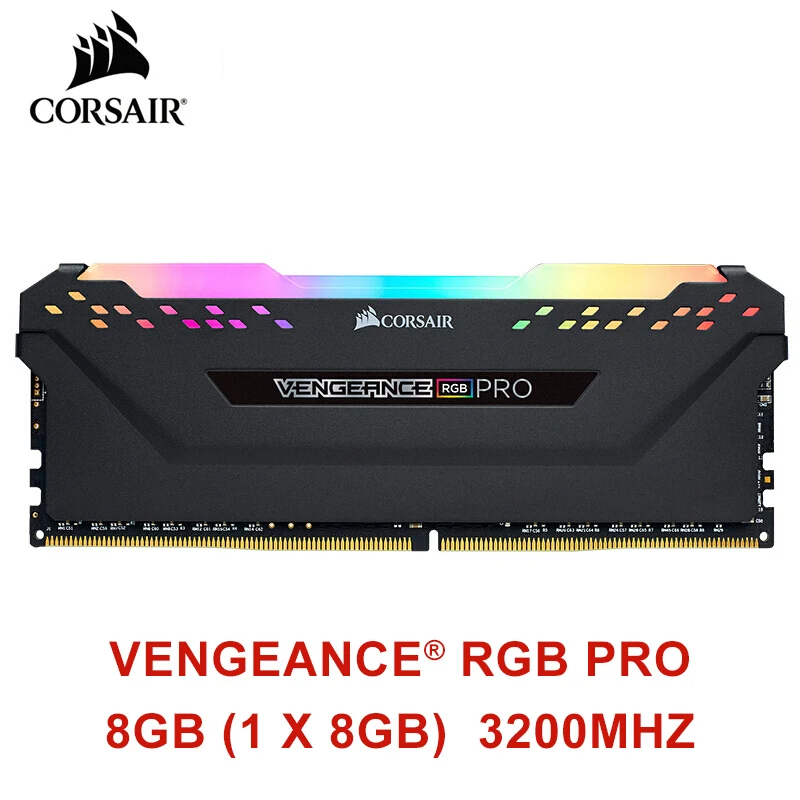 CORSAIR VENGEANCE®RGB PRO 8GB(1x8GB) 16GB(1x16GB) DDR4 DRAM 3200MHz C16 комплект памяти черный|Оперативная