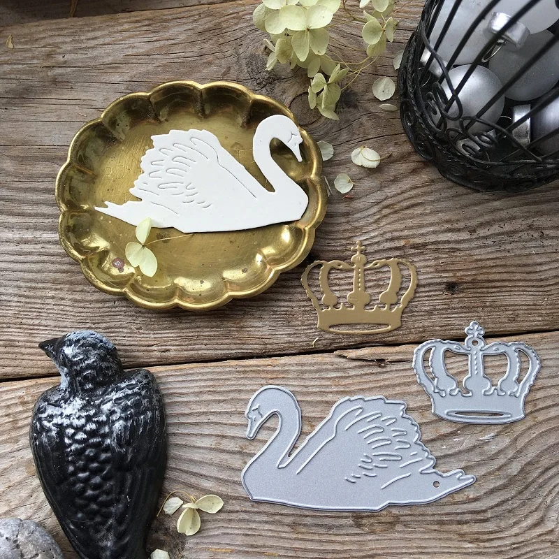 Piggy Craft Metal Cutting Dies Cut Die Mold Swan Crown Decoration Scrapbook Paper Craft Knife Mold Blade Punch Stencil Dies