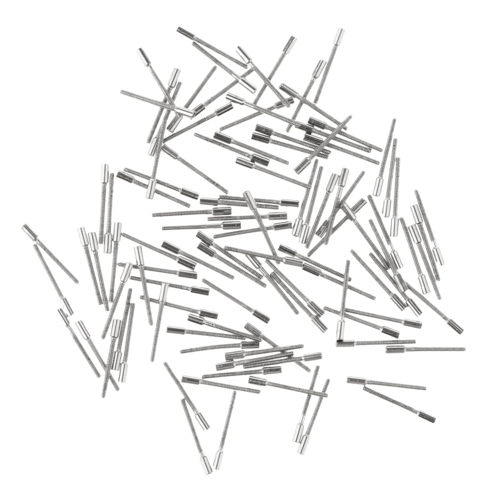100 Pieces Stainless Steel Extension for Winding Stem Swiss Non-extension for Stems Watches
