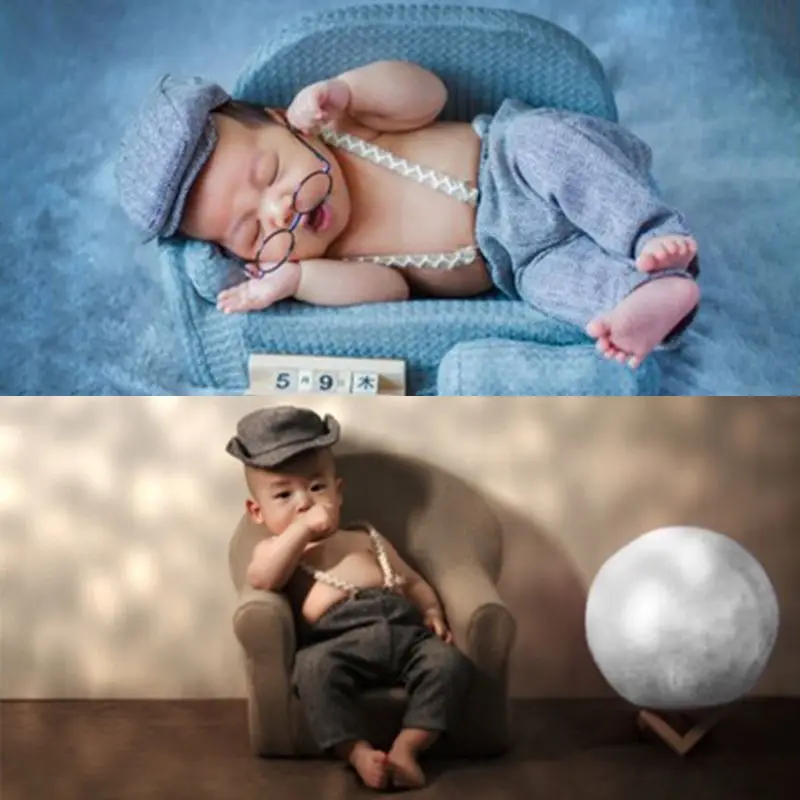 Одежда для фотосъемки новорожденных 0-1 месяцев; реквизит для фотосессии с полной луной для маленьких мальчиков; D08C