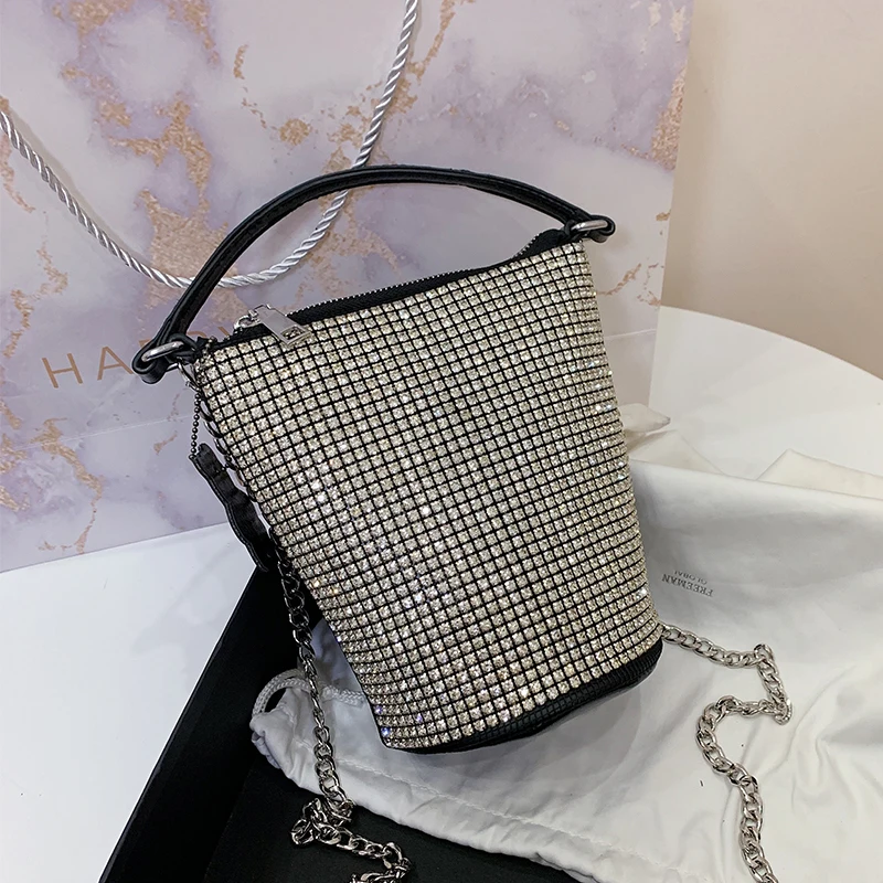 

Summer Small Bag 2020 Popular New Wild Diamond-set Ladies Handbag Crossbody Bucket Shoulder Bag Bolsa Feminina Sac A Main Femm