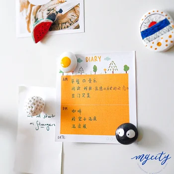 

2pcs Cartoon sticky notes Cute fruit diary Daily week plan adhesive post memo pad Marker it sticker planner Office School F686