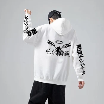 Gambar Valhalla Tokyo Revengers Hoodies Hot Anime Cosplay Pullover Sweatshirts Casual Anime Graphic Printed Hoodie Cozy