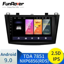 Funrover Android 8,0 автомобильный радио мультимедиа для Mazda 3 Mazda 3 maxx Axela 2010-2013 2din Автомобильная dvd-навигационная система плеер головного устройства