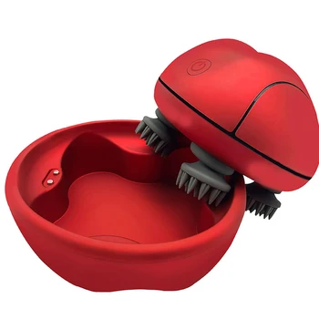 

Relaxation Deep Muscle Tissue Mini Round Electric Handheld Body Silicon Heads Microcurrent Face Massager Machine