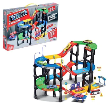 

Megaparking garage, 3 metal cars, accessories