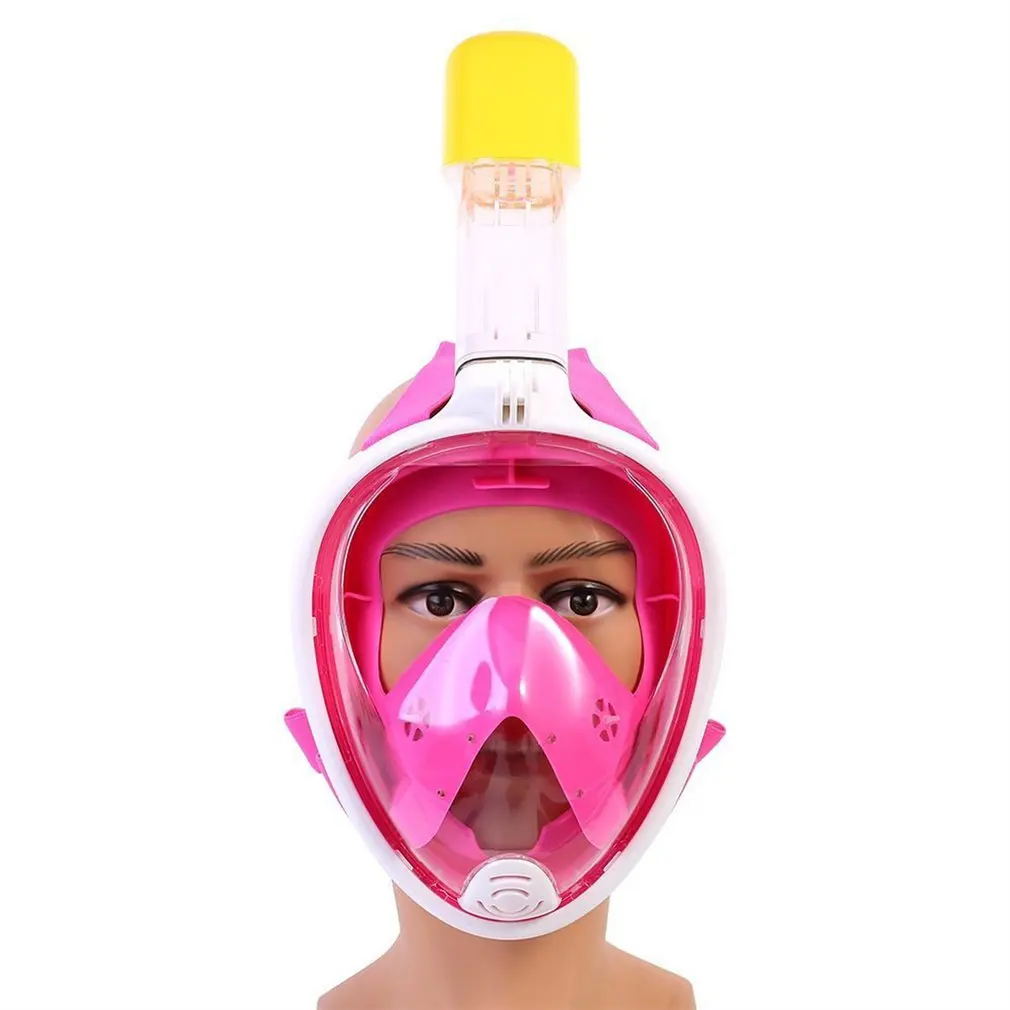 Full Face Snorkel Mask Seaview 180 Anti-fog Anti-leak Longer Snorkeling Tube Universal Snorkel Mask for GoPro hero5/4/3