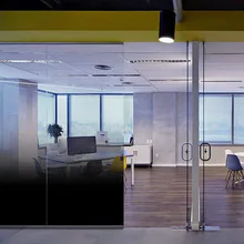 SUNICE самоклеящаяся черная односторонняя градиентная оконная пленка полу-конфиденциальности оконная стеклянная тонированная безопасная пленка для домашнего офиса 1,52*20 м