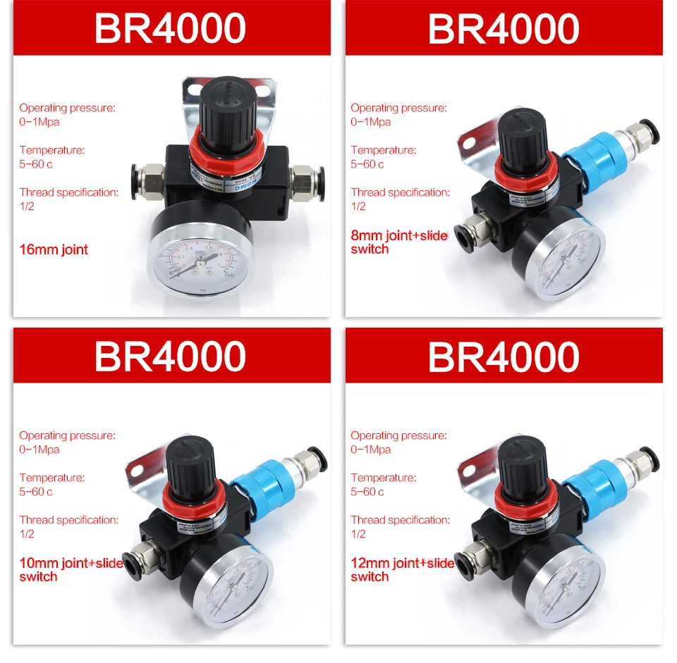 Free shipping Pressure regulating valve pneumatic adjustable BR2000 pressure reducing valve BR3000 regulating valve BR4000