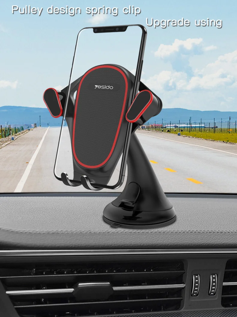 

360 Degree Rotating Environmental Material ABS+TPU Car Phone Holder Bracket with Sucker For Universal Mobile Phone iPhone (C53)