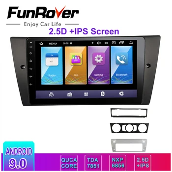 

FUNROVER android 9.0 2 din car dvd gps multimedia player For BMW E90 E91 E92 E93 320 328 3 Series radio navi stereo 2.5D RDS DSP