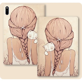 

Pattern Tablet Case Fundas for Huawei Mate Pad MatePad 10.4 BAH3-W09 BAH3-AL00 Case PU Leather Smart Sleep Shell Stand PC Cover