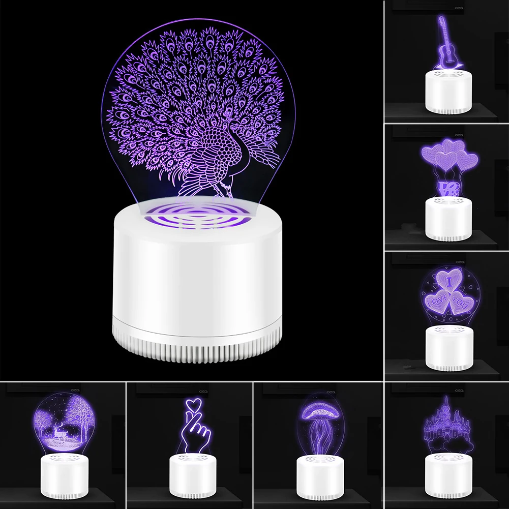 3d Портативный Usb мощность ловушка насекомых светодиодный свет комаров убийца лампа всасывающий Тип борьба с вредителями ошибка Zapper УФ Электрический бытовой