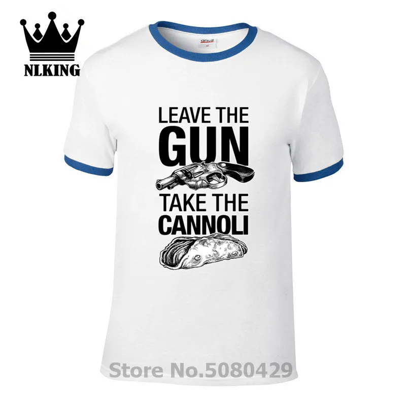 Футболка с надписью Leave the Gun Take Cannoli футболка рисунком Гоку драконий жемчуг