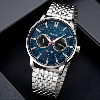 

New Quartz Watch Men Watches Top Brand Luxury Male Wrist Watch For Men Clock Stainless Steel Wristwatch With Week Date Hours