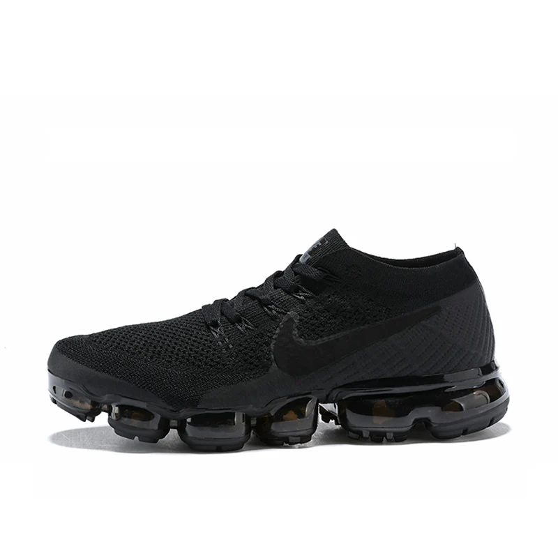 Nike Air VaporMax Flyknit спортивная обувь для мужчин Спорт на открытом воздухе удобные прочные беговые кроссовки 849558 Европейский Размер M GZ - Цвет: black